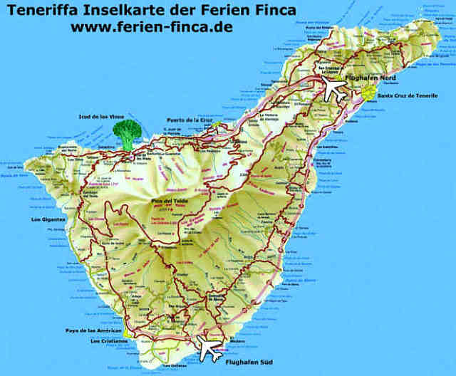 Teneriffa Inselkarte